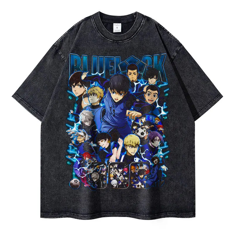 Anime Blue Lock Oversized Vintage T-Shirt