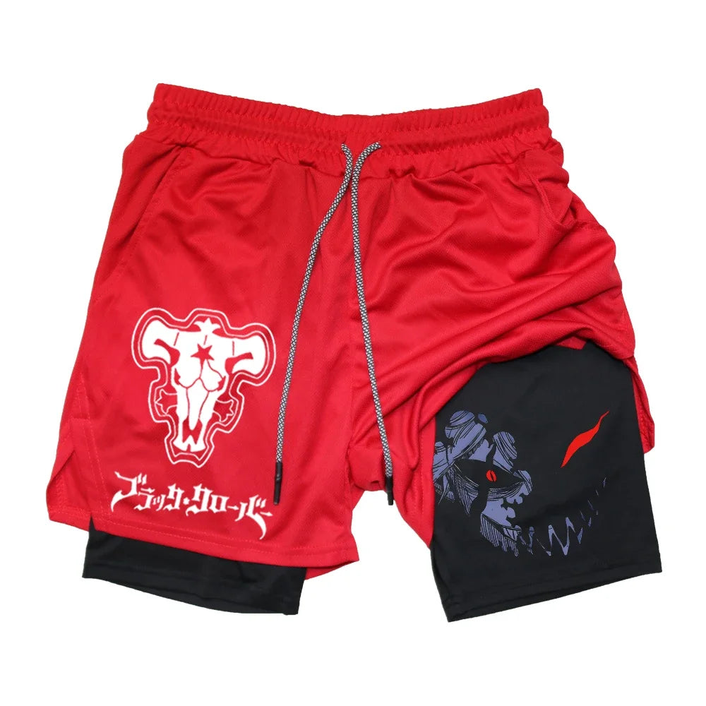 Anime Black Clover Gym Compression Shorts