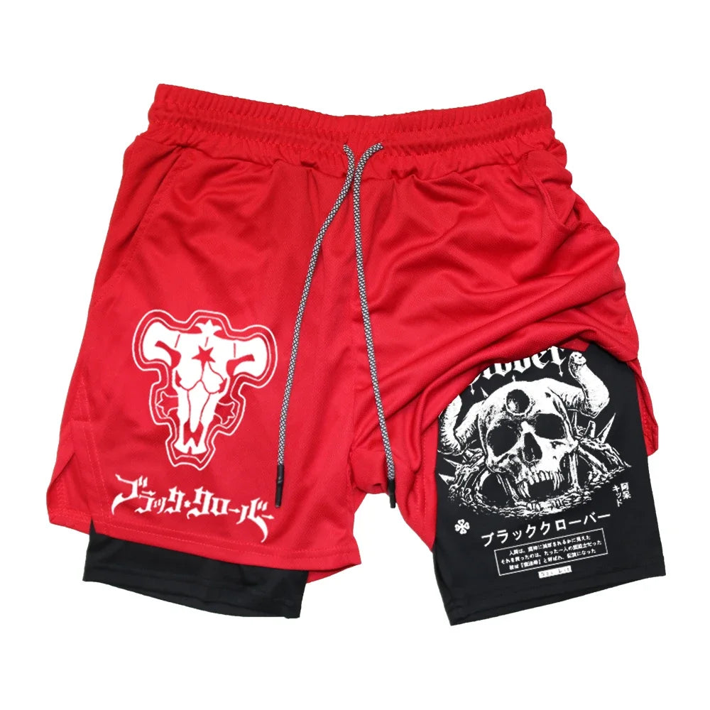 Anime Black Clover Gym Compression Shorts