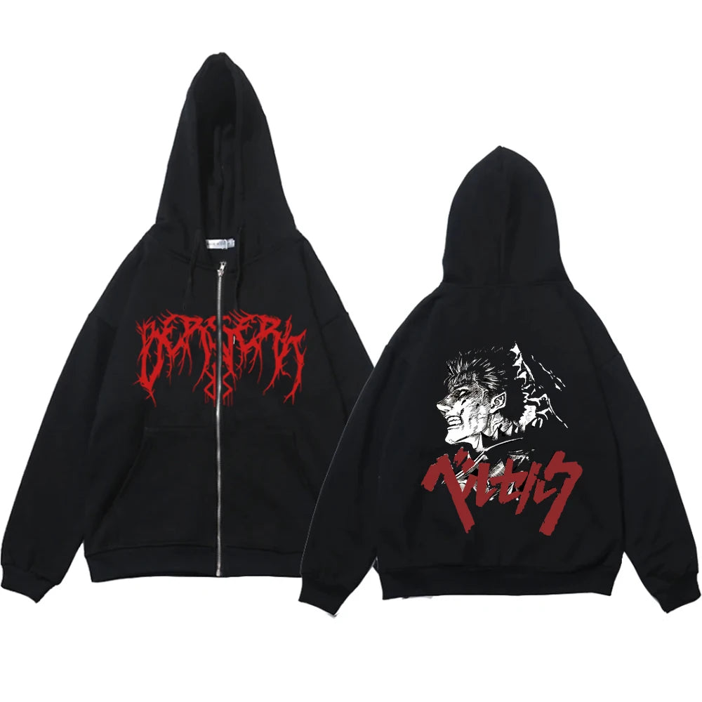 Anime Berserk "Guts" Zip Up Hoodie
