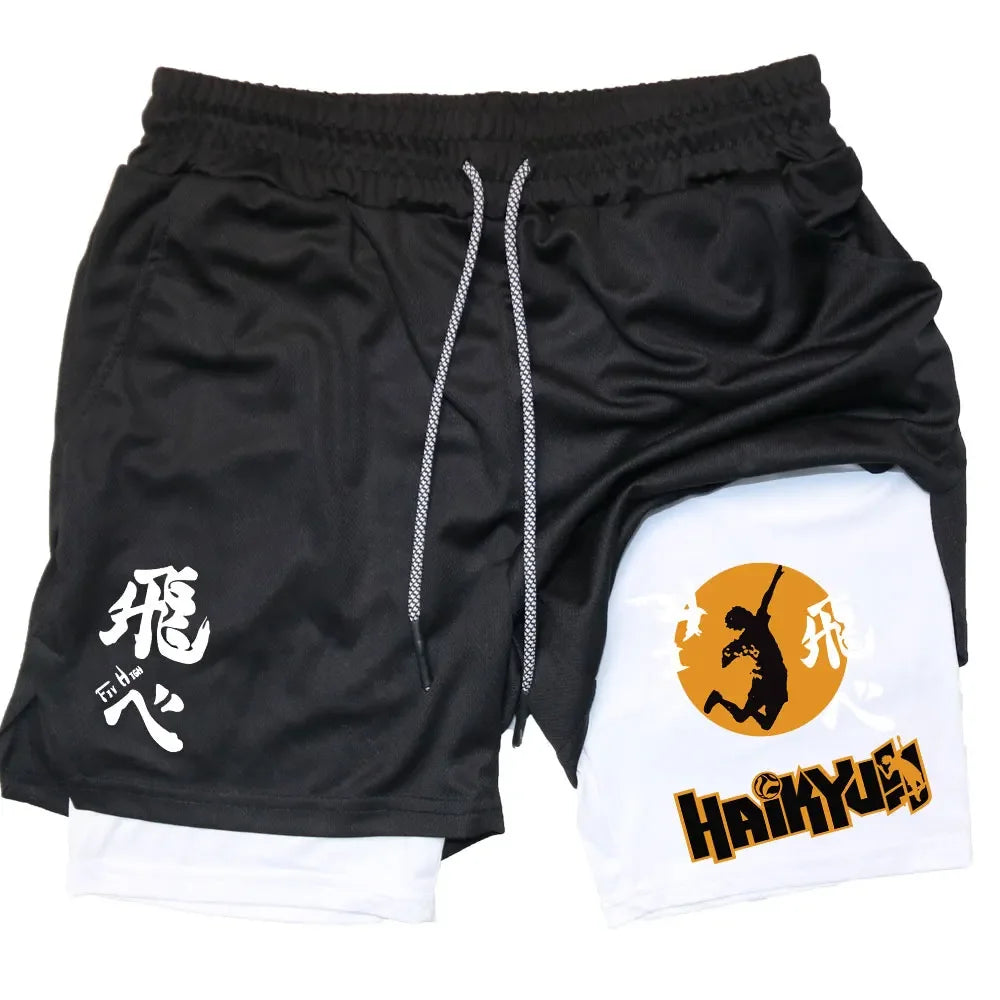 Anime 'Haikyuu' Gym Compression Shorts