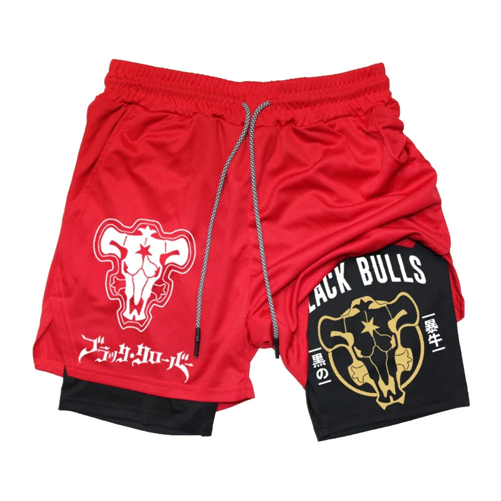 Anime Black Clover Gym Compression Shorts