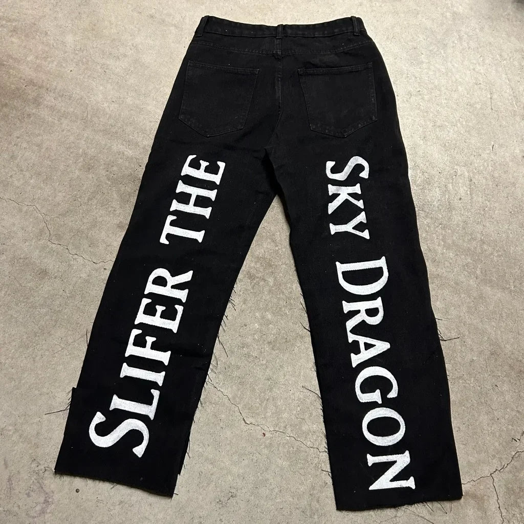 Yu Gi Oh Graphic Printed Jeans