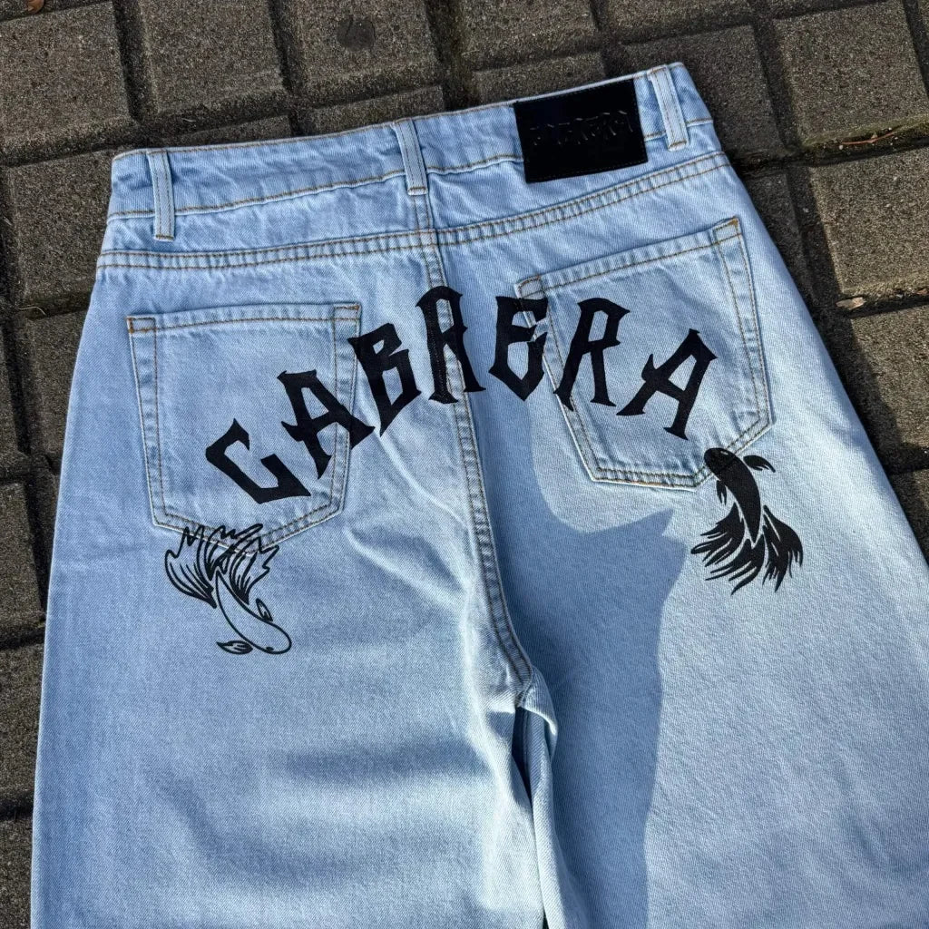 Anime Jujutsu Kaisen Light Blue Denim Jeans