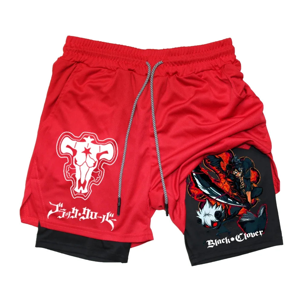 Anime Black Clover Gym Compression Shorts