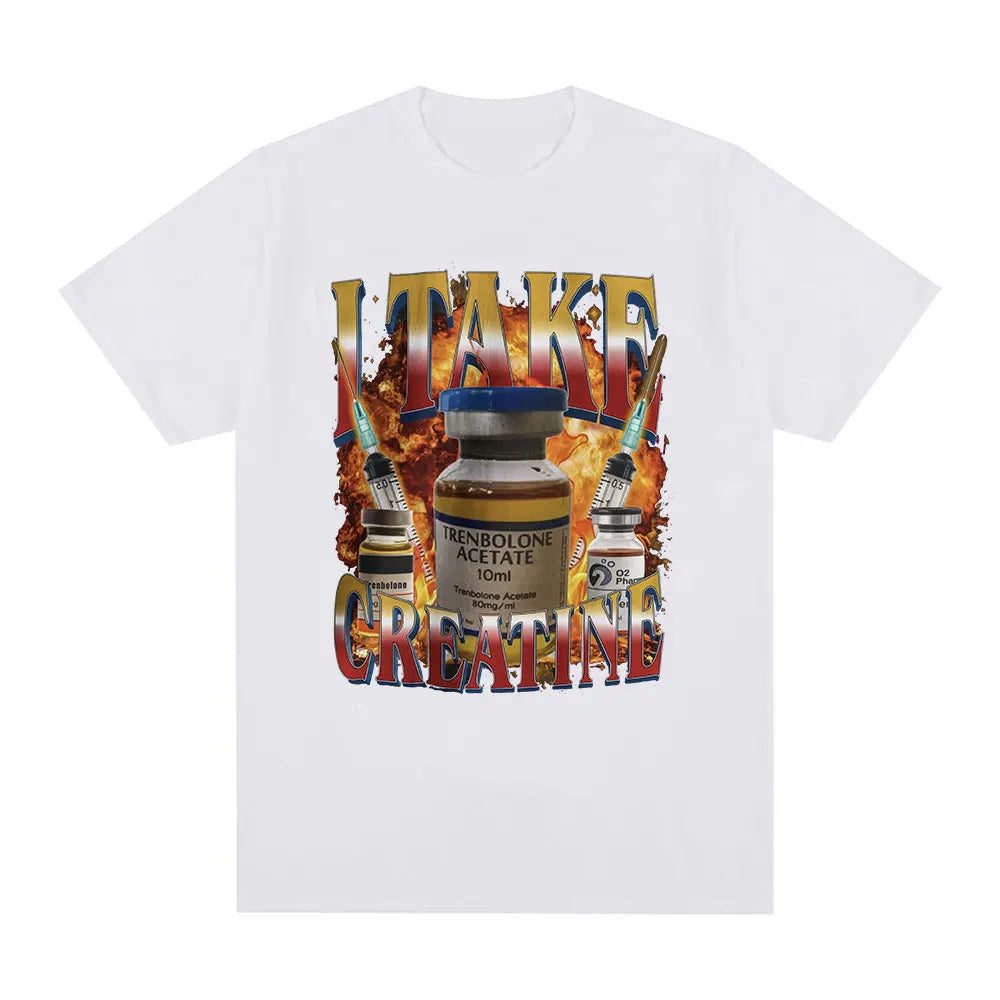 'I Take Creatine' Tren Gym Meme T-Shirt