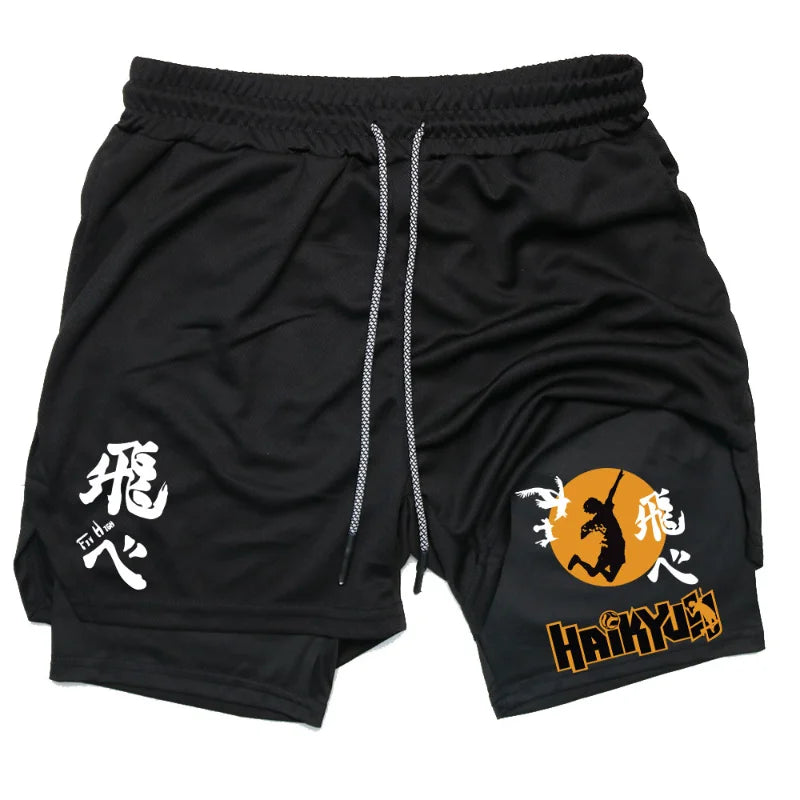 Anime 'Haikyuu' Gym Compression Shorts