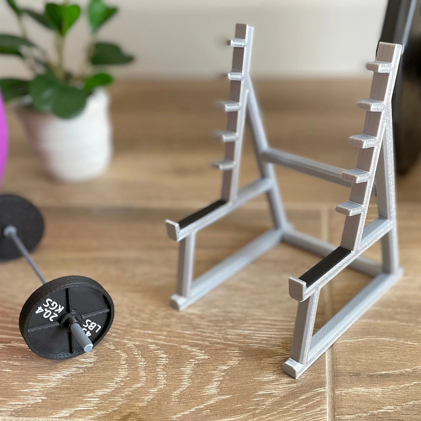 Pencil Holder For Desk Barbell Rack Display Holder