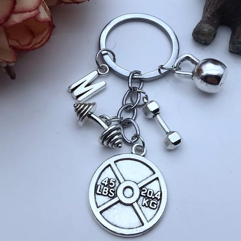 Gym Accessories Dumbell, Barbell, Plates Keychain