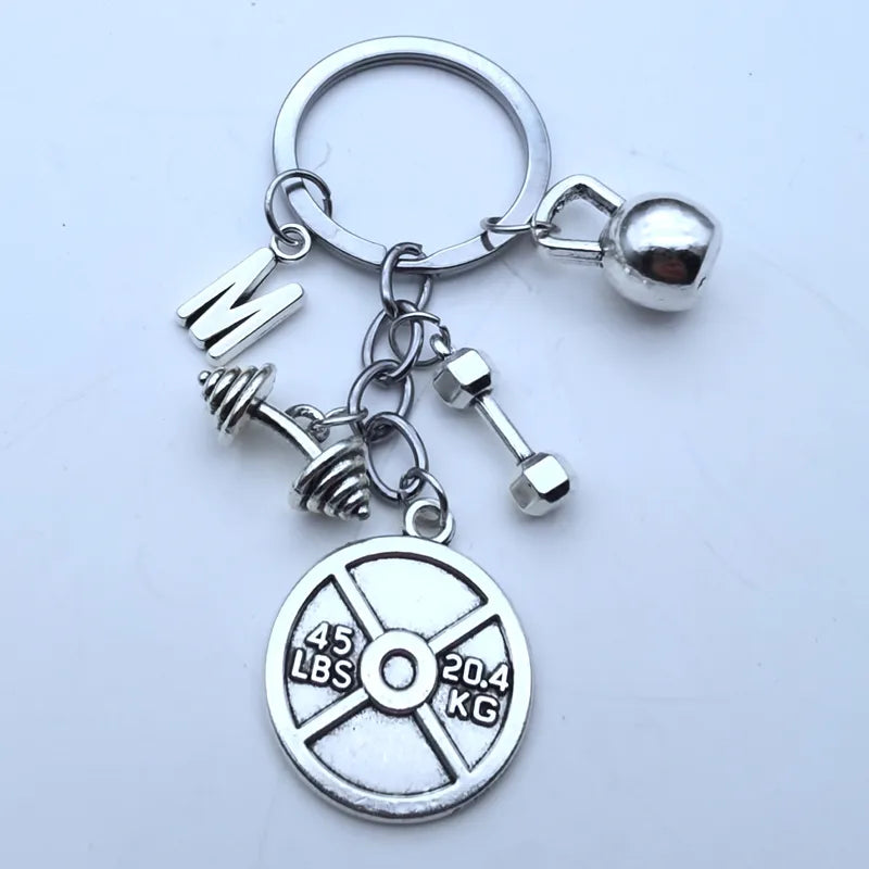 Gym Accessories Dumbell, Barbell, Plates Keychain