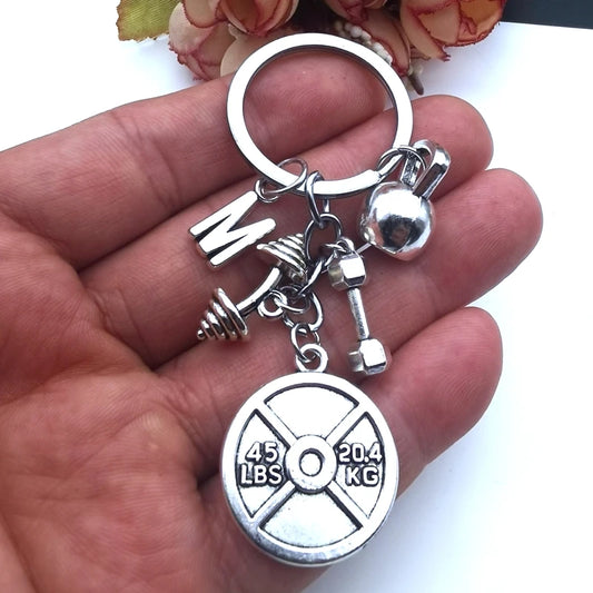Gym Accessories Dumbell, Barbell, Plates Keychain