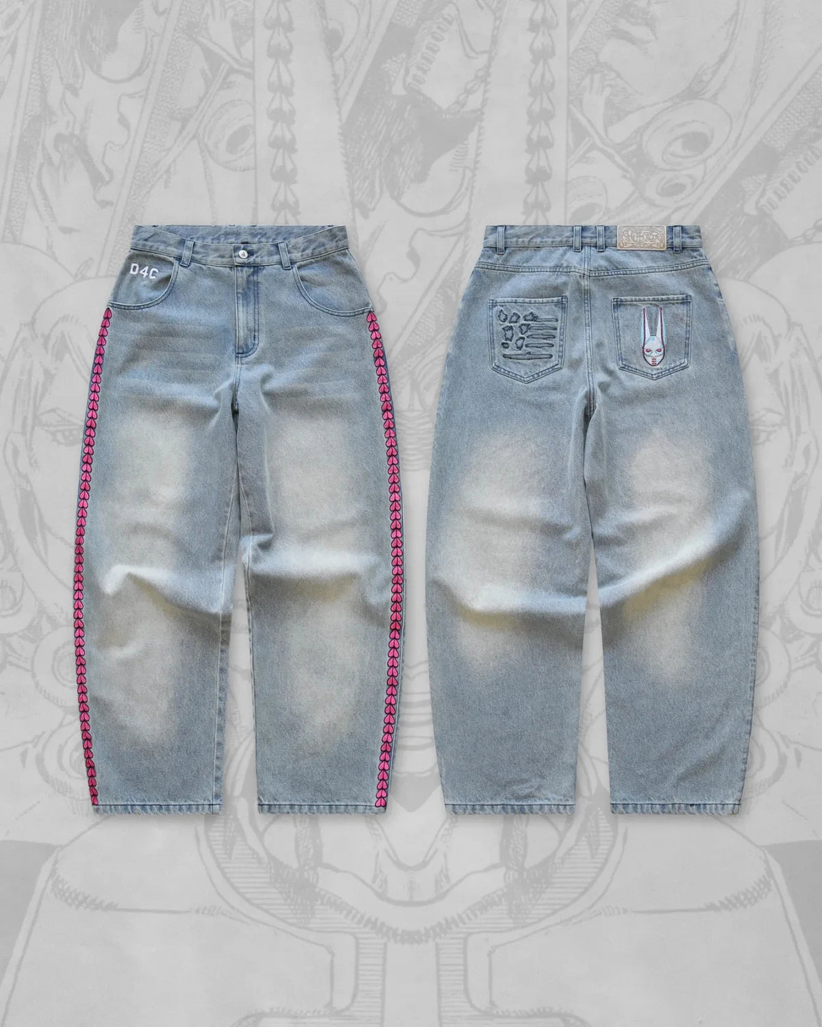Anime Jojo's Bizarre Adventure "D4C" Jeans