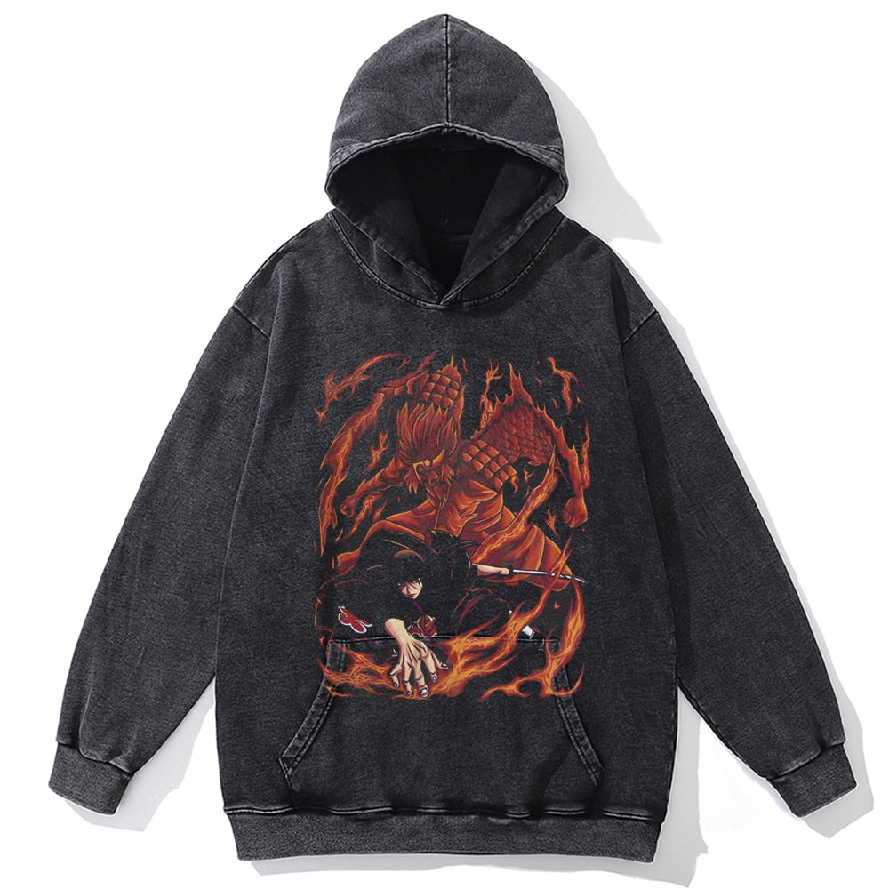 Naruto Anime Vintage Oversized Hoodie