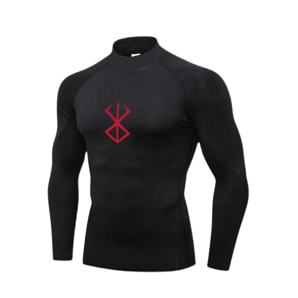 Berserk Turtleneck Graphic Compression Shirt