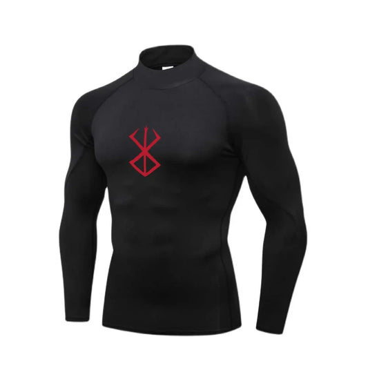 Berserk Turtleneck Graphic Compression Shirt