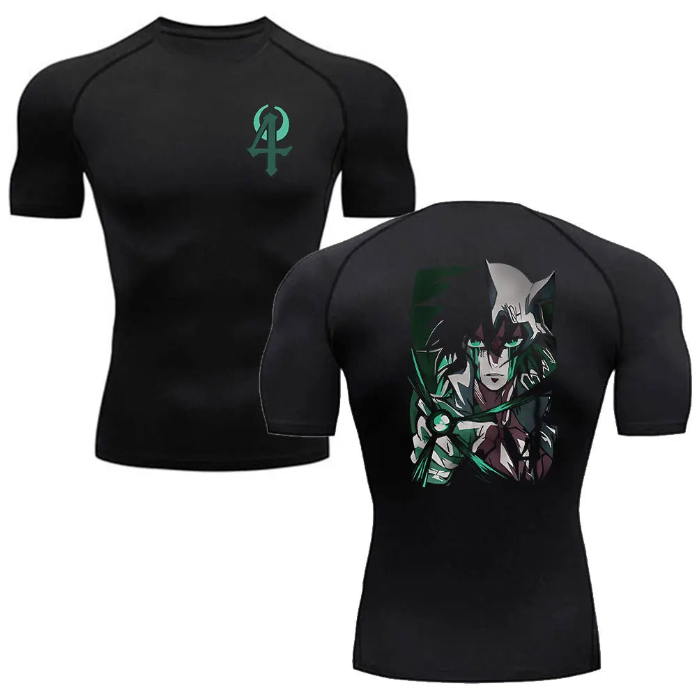 Anime "Bleach" Print Compression Shirts