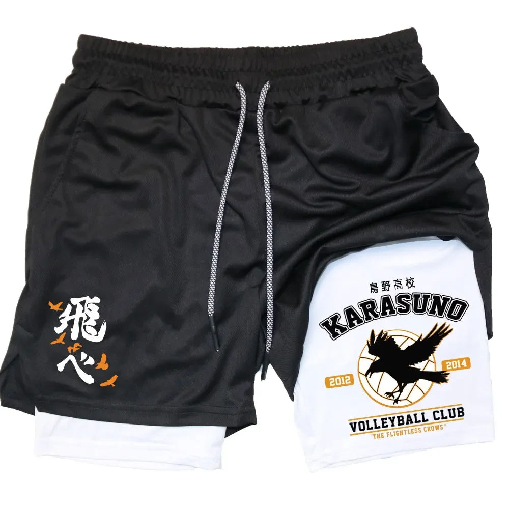 Anime 'Haikyuu' Gym Compression Shorts