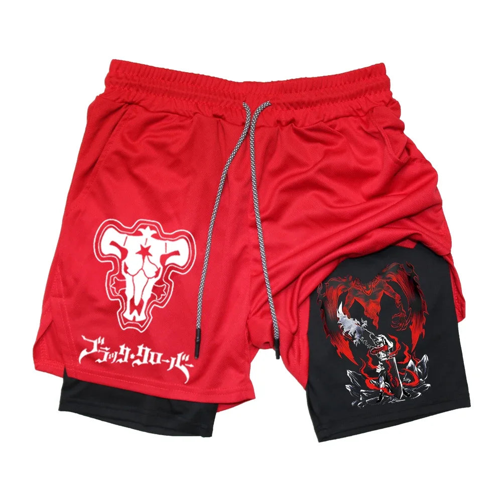 Anime Black Clover Gym Compression Shorts