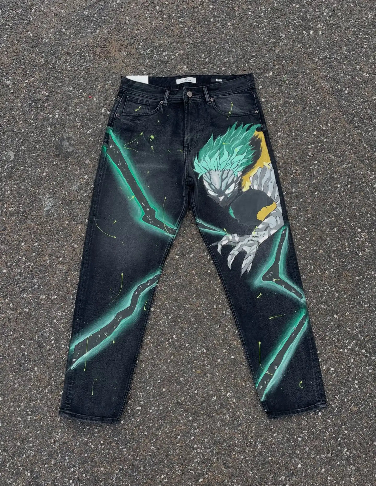 Anime My Hero Academia "Deku" Graphic Printed Jeans