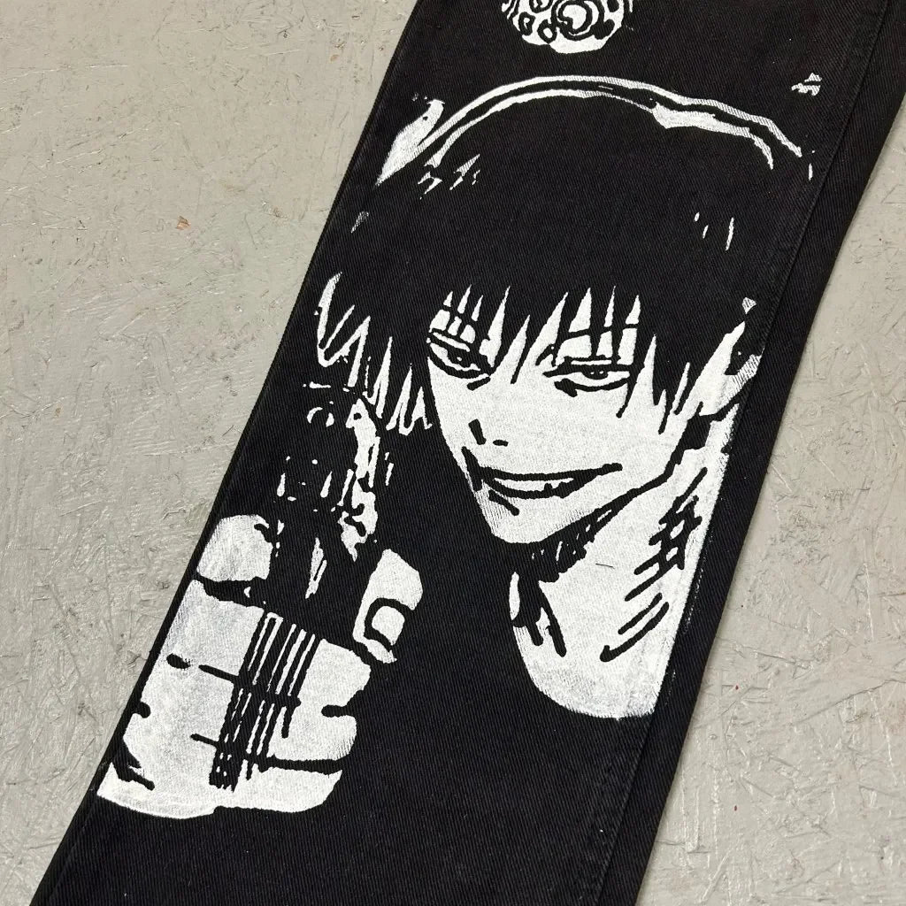 Toji Fushiguro Graphic Printed Jeans
