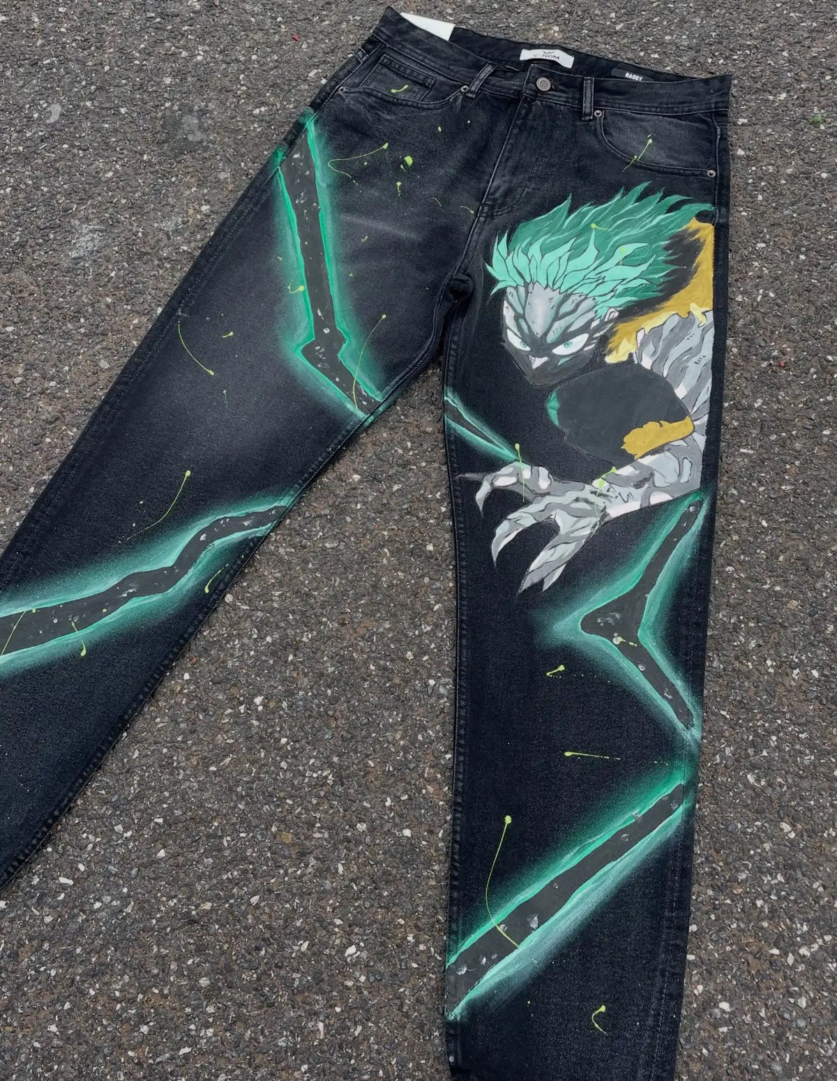 Anime My Hero Academia "Deku" Graphic Printed Jeans