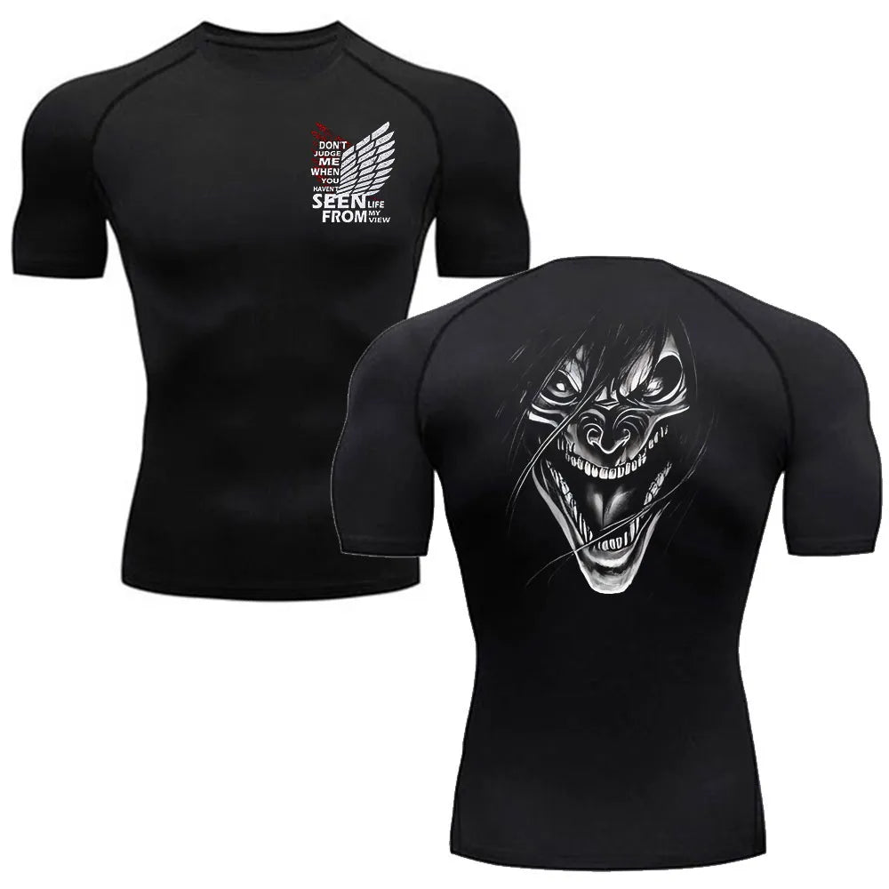 Anime Attack On Titan Compression Shirt