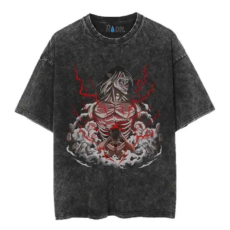 Anime "The Big 3" Vintage Oversized T Shirts