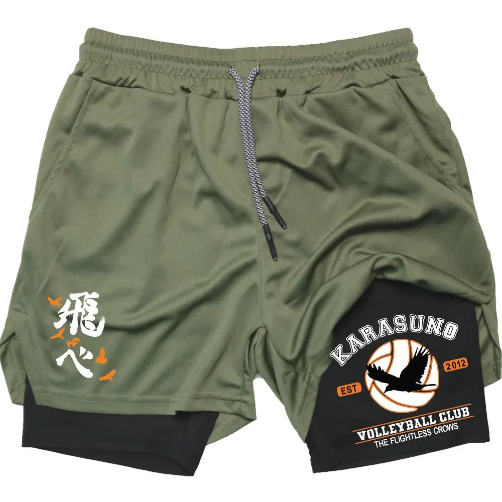 Anime 'Haikyuu' Gym Compression Shorts