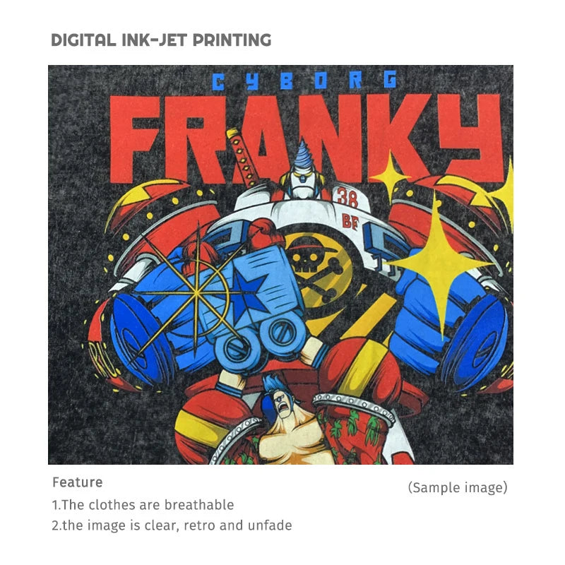 Anime One Piece T-Shirt Vintage Washed