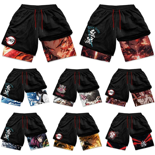 Demon Slayer Anime Gym Compression Shorts