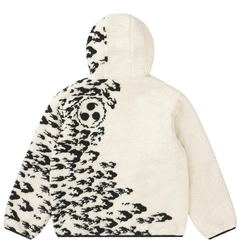 Anime Naruto "Sasuke Uchina: Curse Flames' Reversible Fleece Jacket