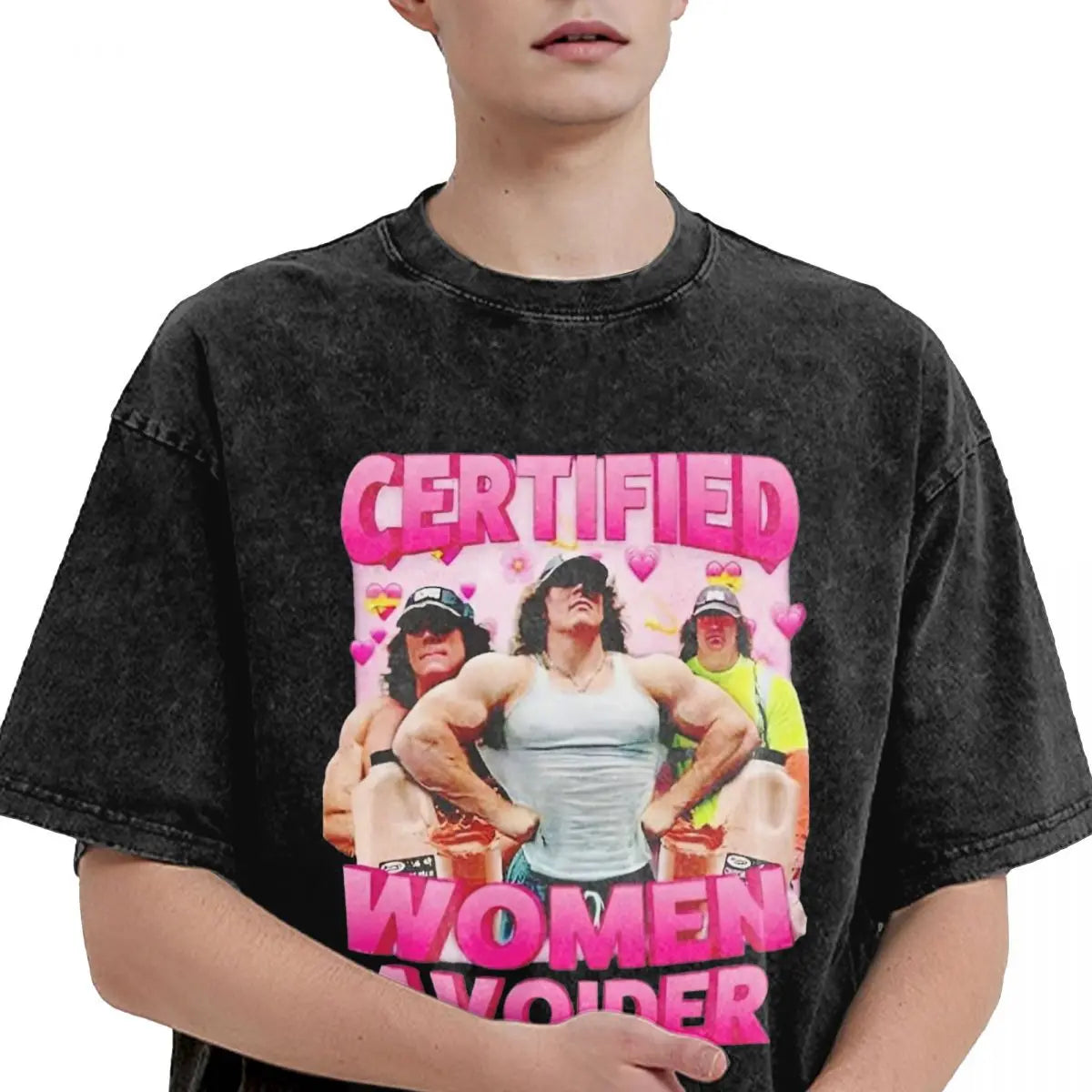 "Certified Women Avoider" Sam Sulek Washed Vintage Oversized T Shirt
