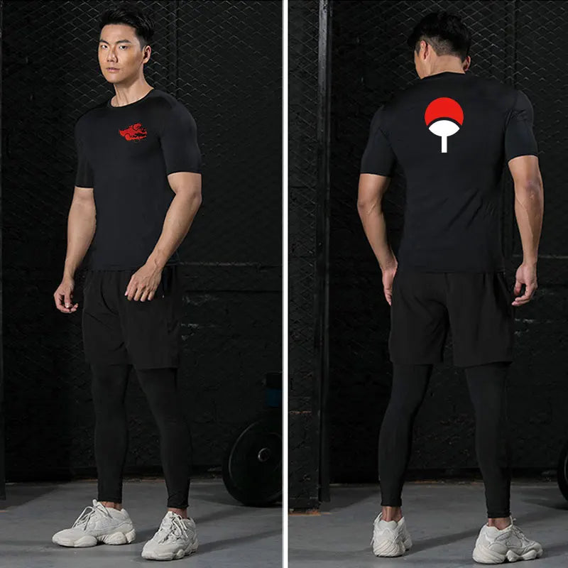 Anime Naruto 'Uchiha Clan' Compression Shirts
