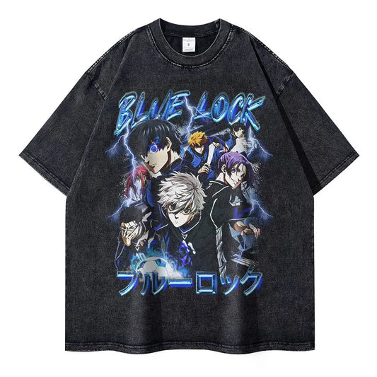Anime Blue Lock Oversized Vintage T-Shirt