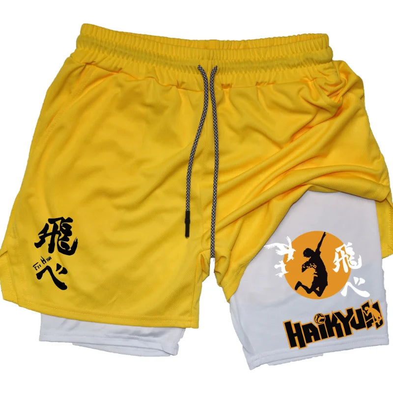 Anime 'Haikyuu' Gym Compression Shorts