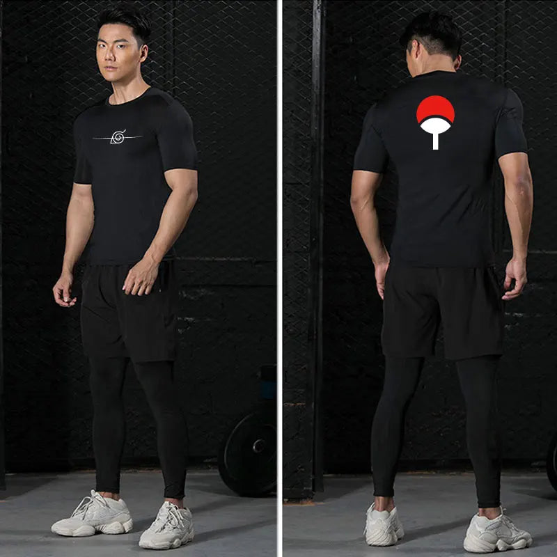 Anime Naruto 'Uchiha Clan' Compression Shirts