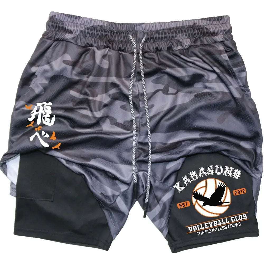 Anime 'Haikyuu' Gym Compression Shorts