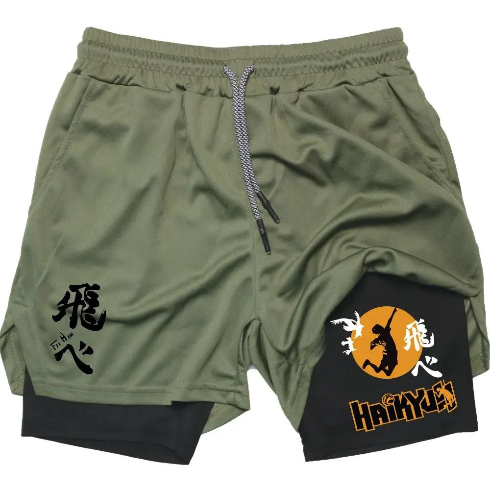 Anime 'Haikyuu' Gym Compression Shorts