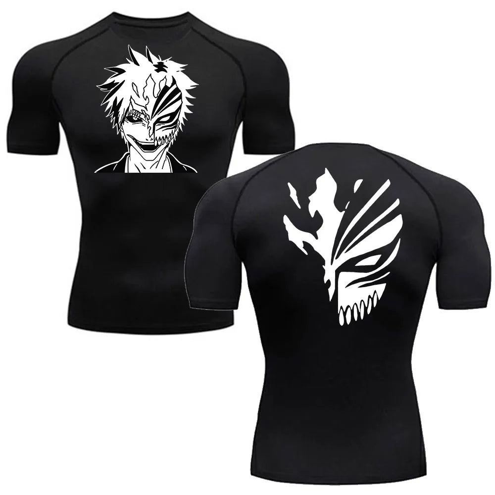 Anime "Bleach" Print Compression Shirts