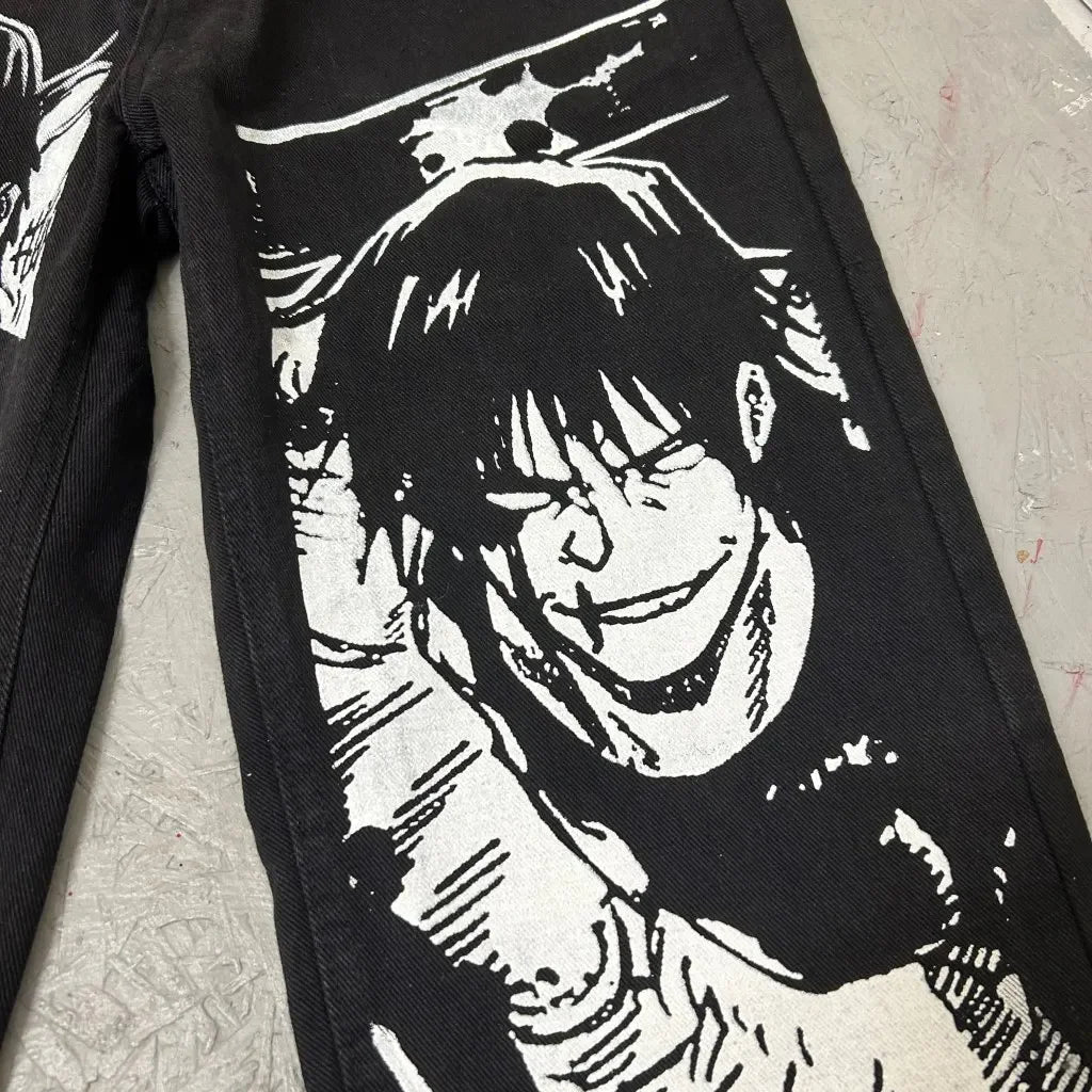 Toji Fushiguro Graphic Printed Jeans