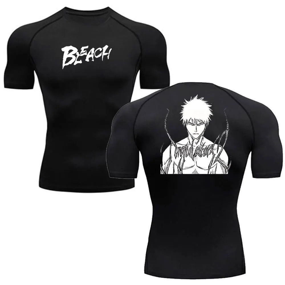 Anime "Bleach" Print Compression Shirts