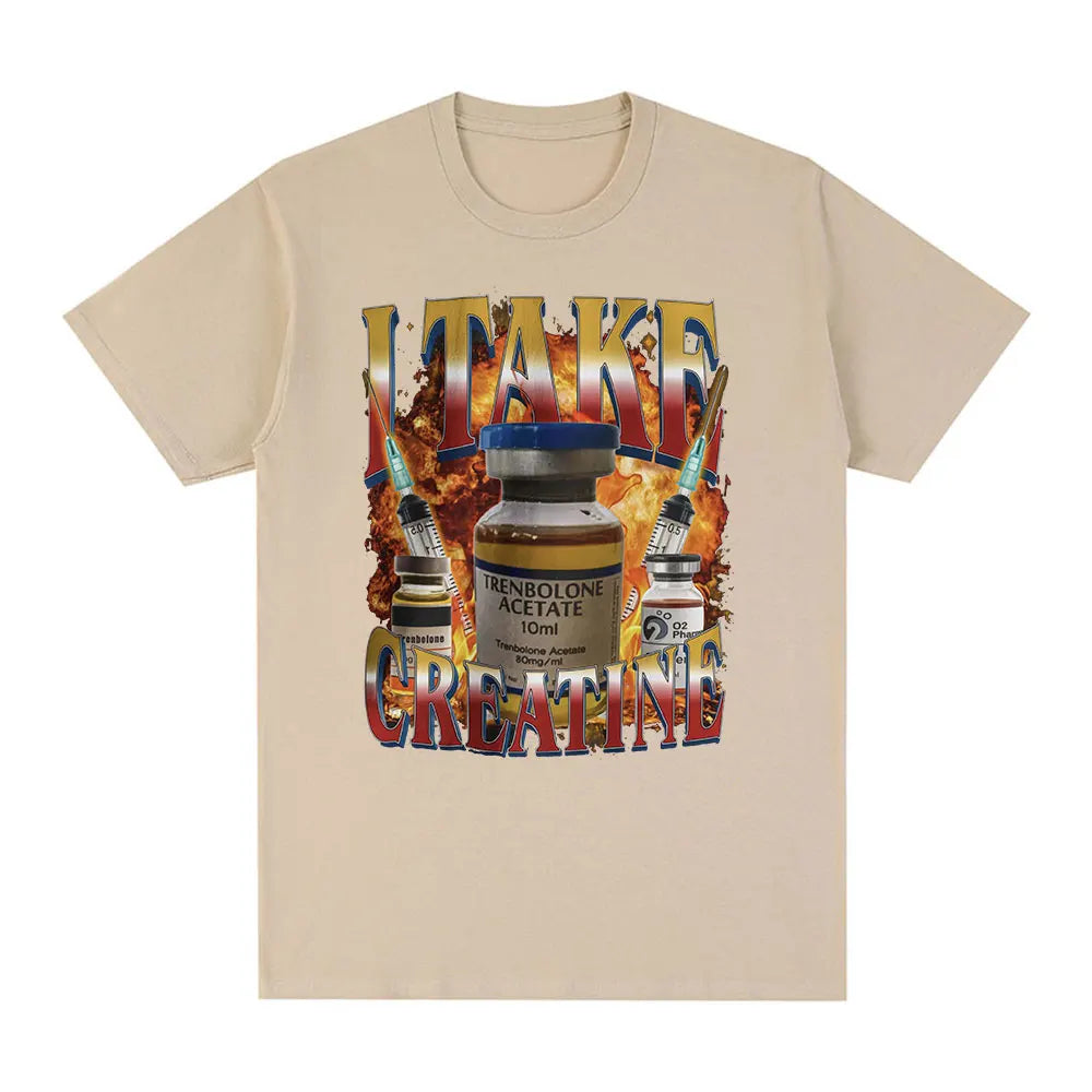 'I Take Creatine' Tren Gym Meme T-Shirt