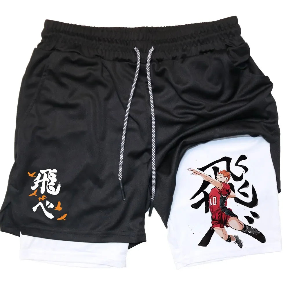 Anime 'Haikyuu' Gym Compression Shorts
