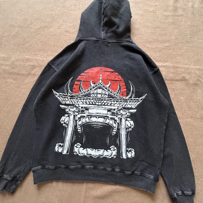Anime Jujutsu Kaisen 'Sukuna' Hoodie Embroidery