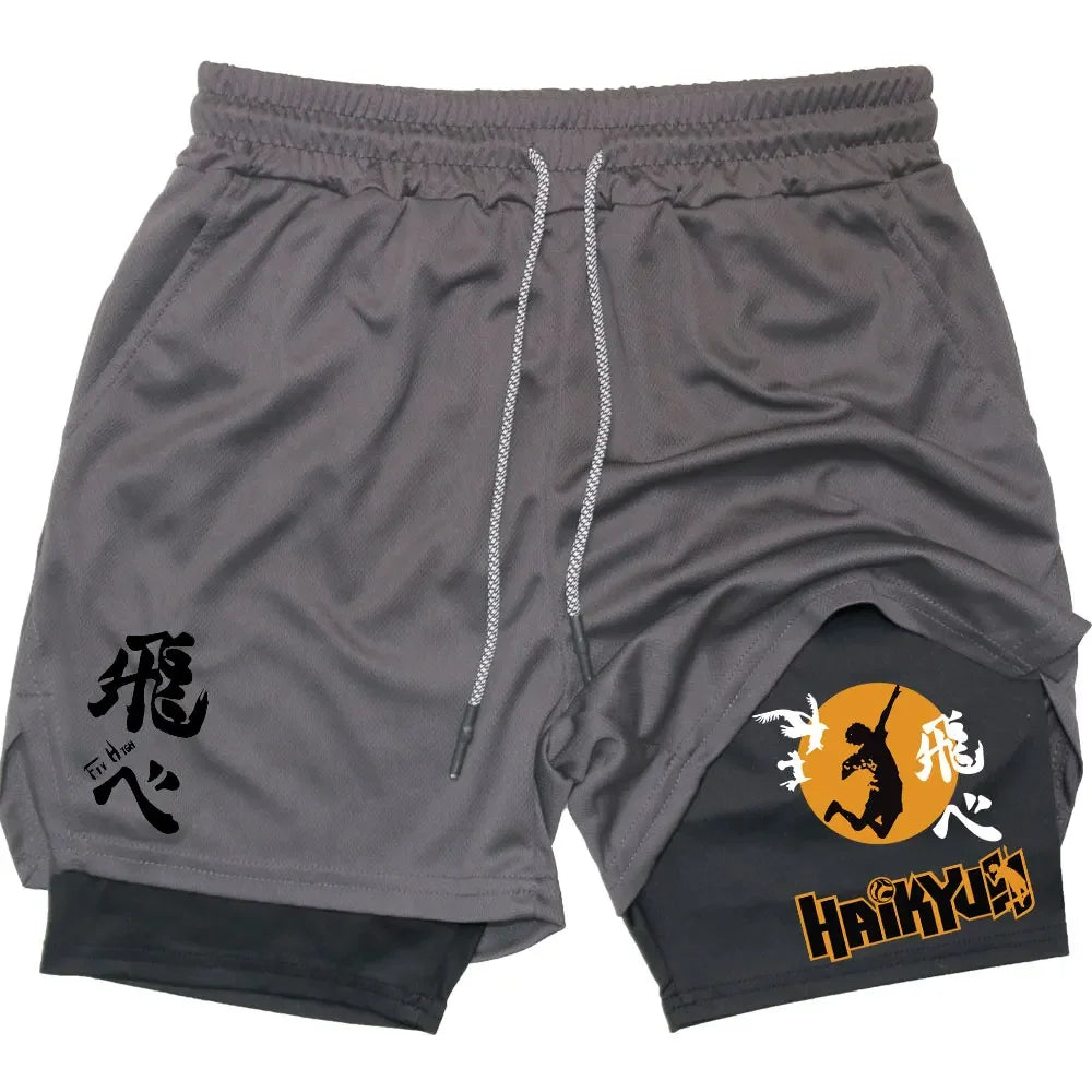 Anime 'Haikyuu' Gym Compression Shorts