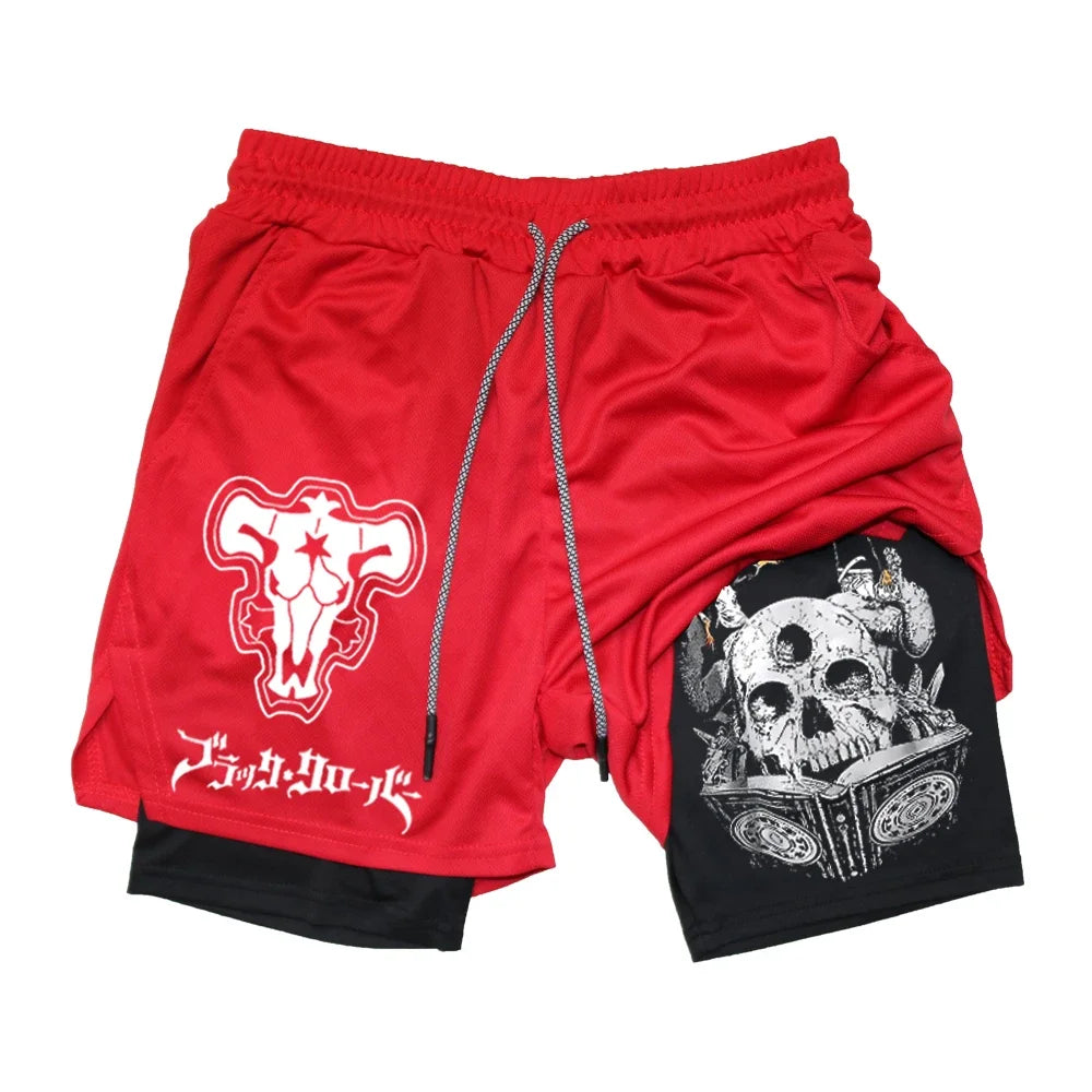 Anime Black Clover Gym Compression Shorts