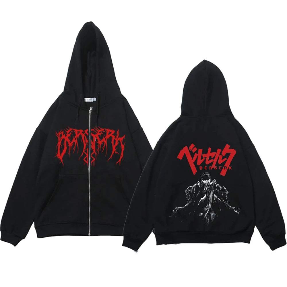 Anime Berserk "Guts" Zip Up Hoodie