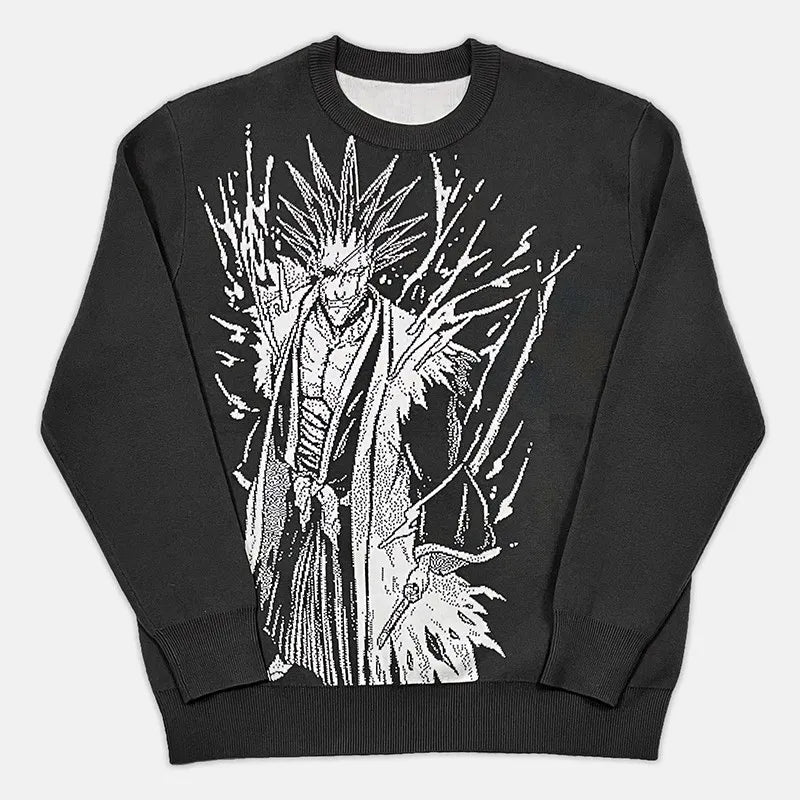 Anime Bleach 'Kenpachi Zaraki and Yachiru' Knit Sweater