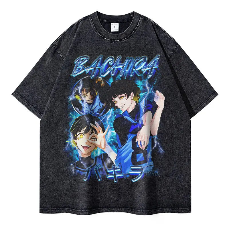 Anime Blue Lock Oversized Vintage T-Shirt