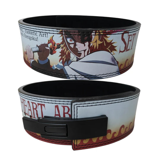 Demon Slayer 'Rengoku' Weightlifting/Powerlifting Lever Belt